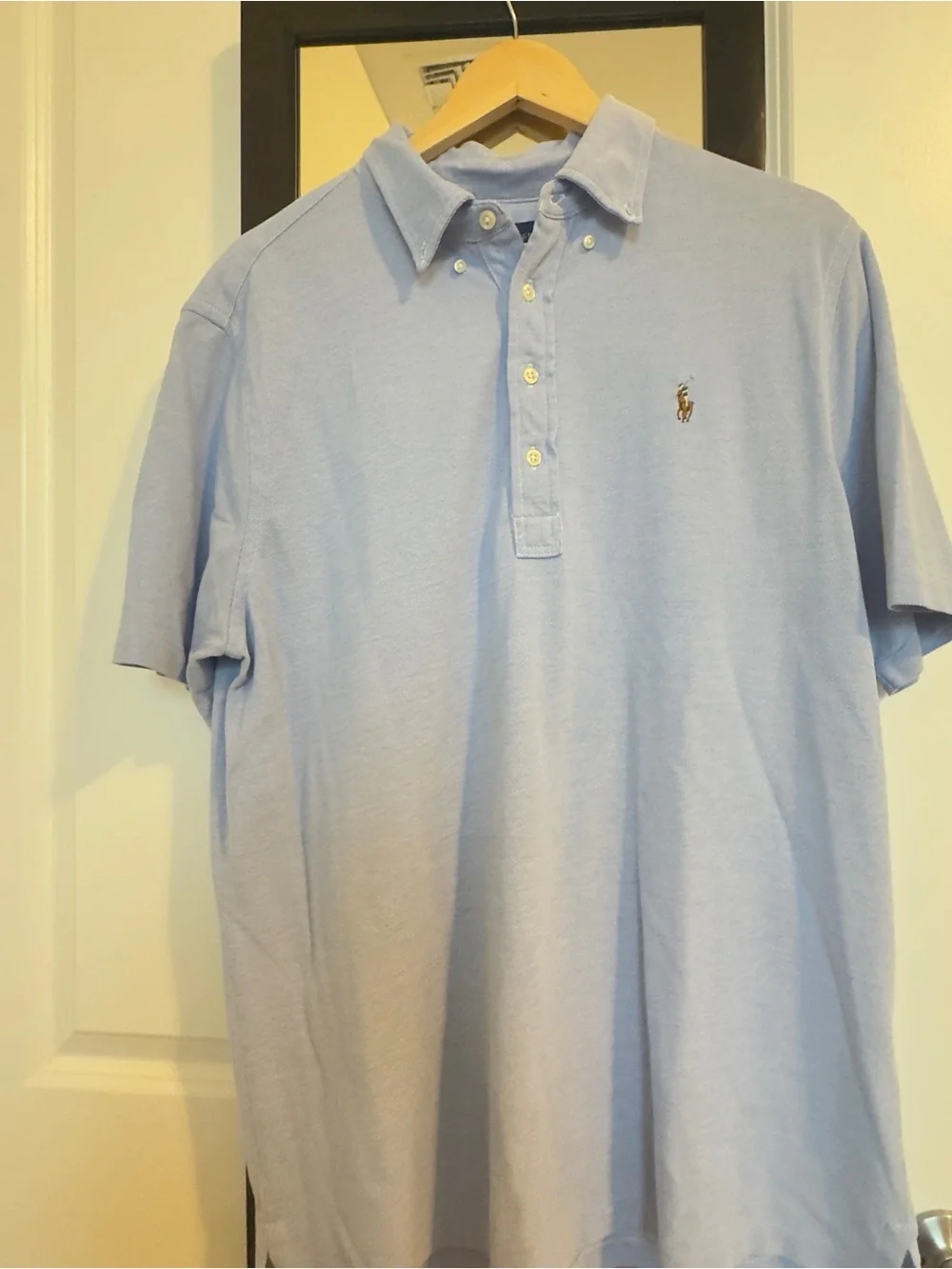 Ralph Lauren Light Blue Short Sleeve Button-Down Polo